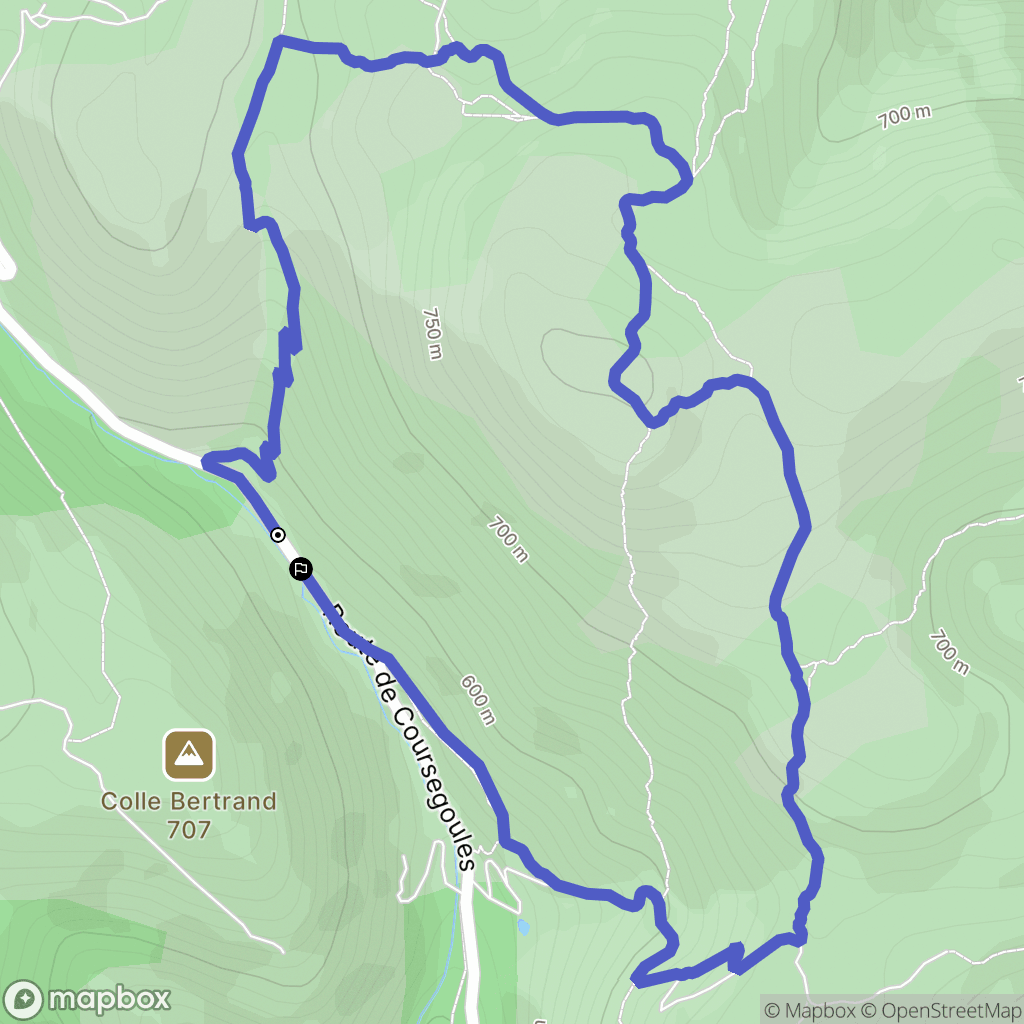 Vence : carte du parcours de randonnée - France