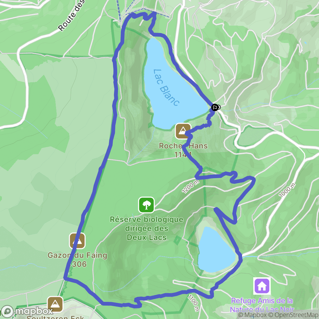 Orbey : carte du parcours de randonnée - France
