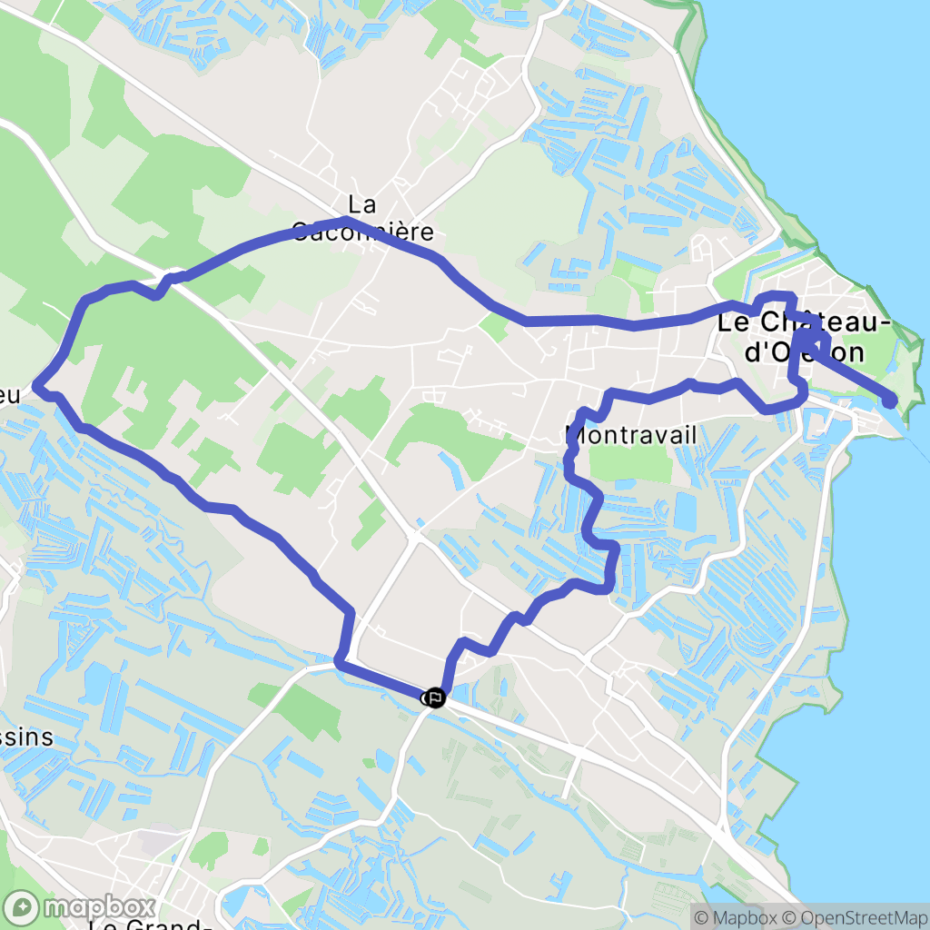 Le Château-d'Oléron : carte du parcours de randonnée - France