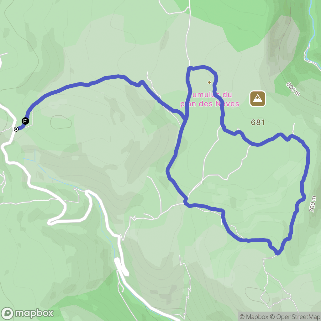 Vence : carte du parcours de randonnée - France