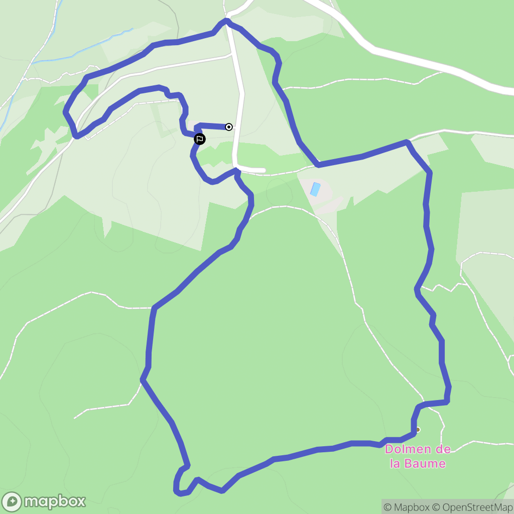 Ferrières-les-Verreries : carte du parcours de randonnée - France
