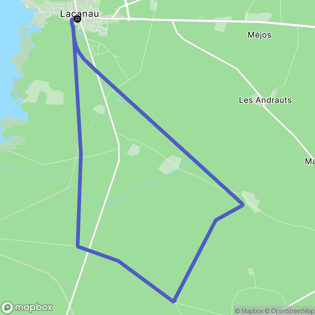 Lacanau : carte du parcours de randonnée - France