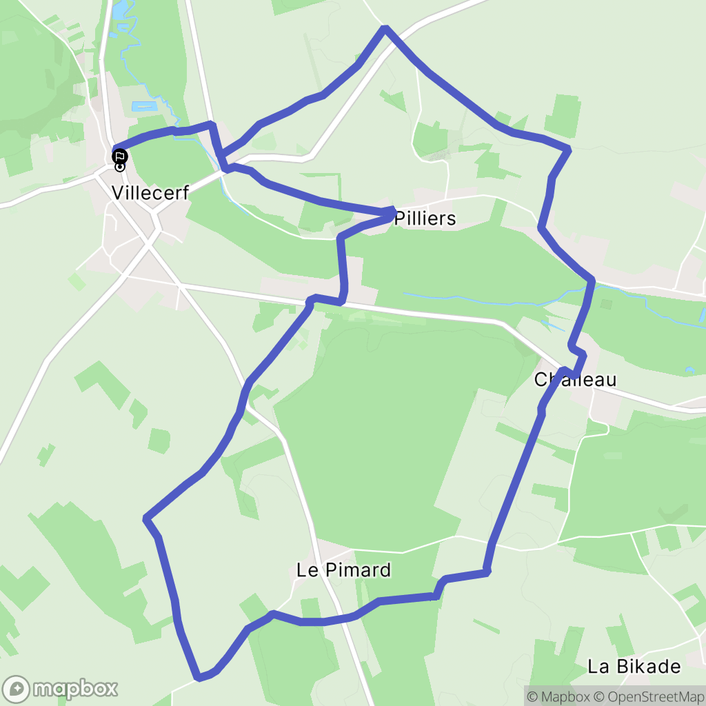 Villecerf : carte du parcours de randonnée - France