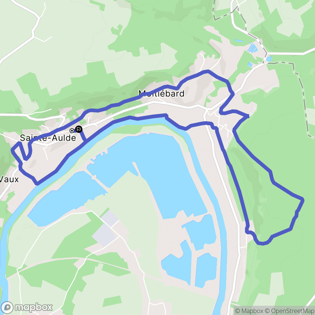 Sainte-Aulde : carte du parcours de randonnée - France