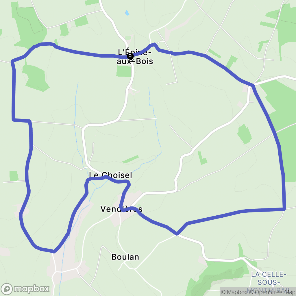 L'Épine-aux-Bois : carte du parcours de randonnée - France