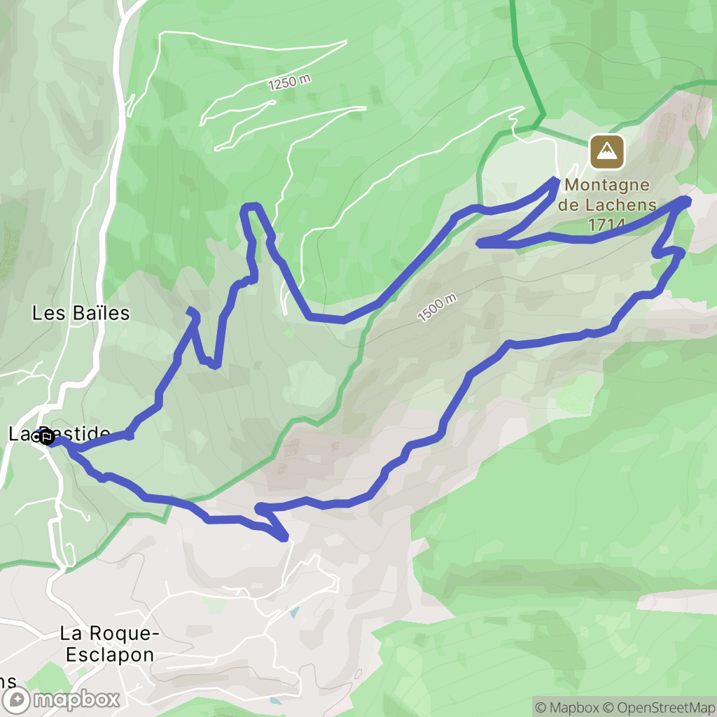 La Bastide : carte du parcours de randonnée - France