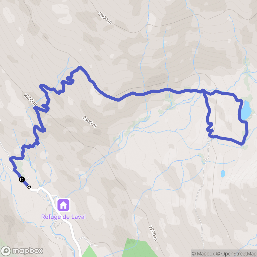 Névache : carte du parcours de randonnée - France