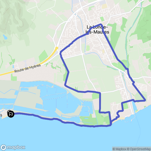 Hyères : carte du parcours de randonnée - France