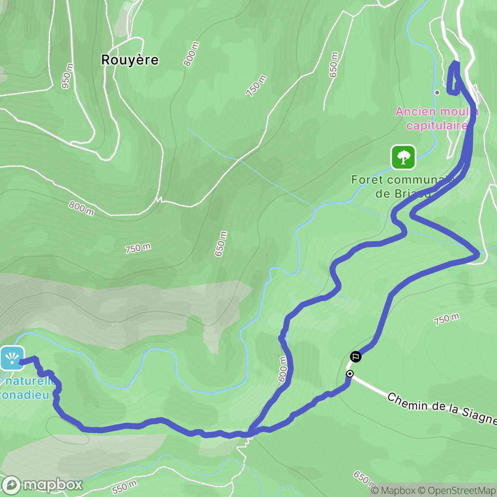Saint-Vallier-de-Thiey : carte du parcours de randonnée - France