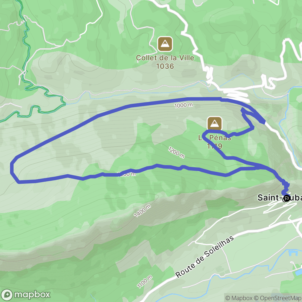 Saint-Auban : carte du parcours de randonnée - France