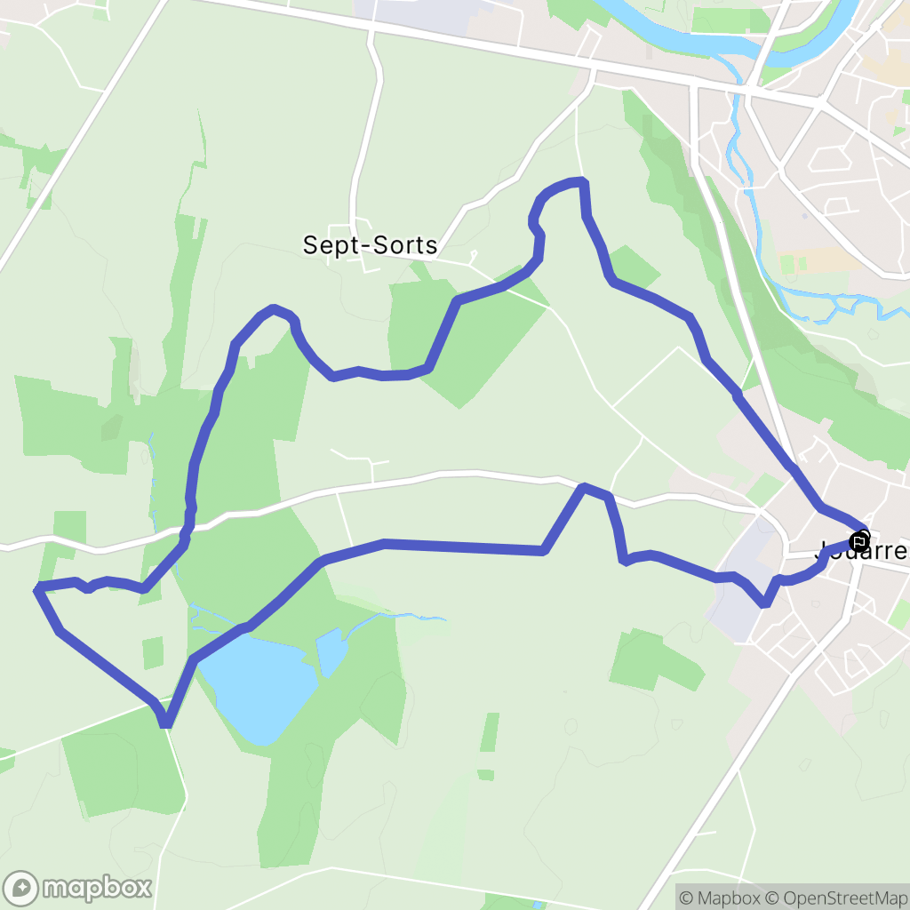 Jouarre : carte du parcours de randonnée - France