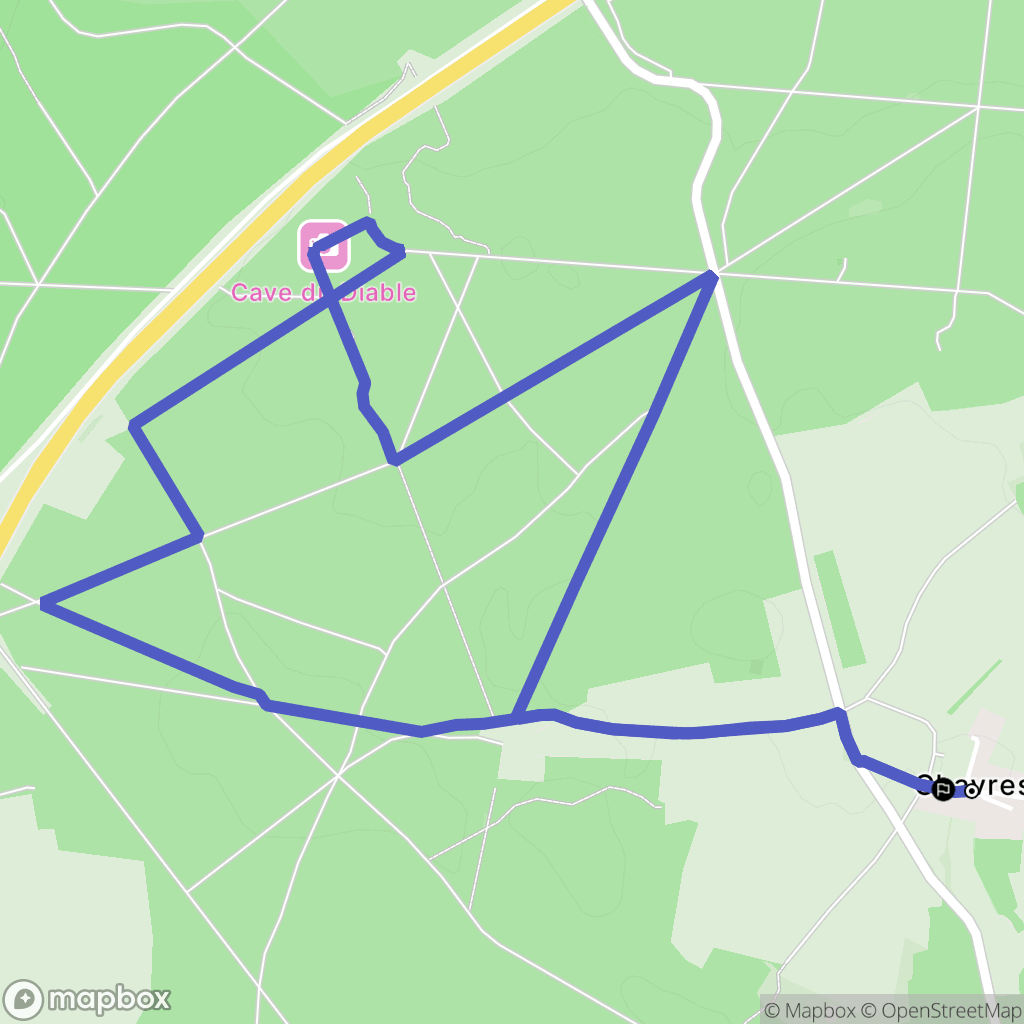 Vauciennes : carte du parcours de randonnée - France