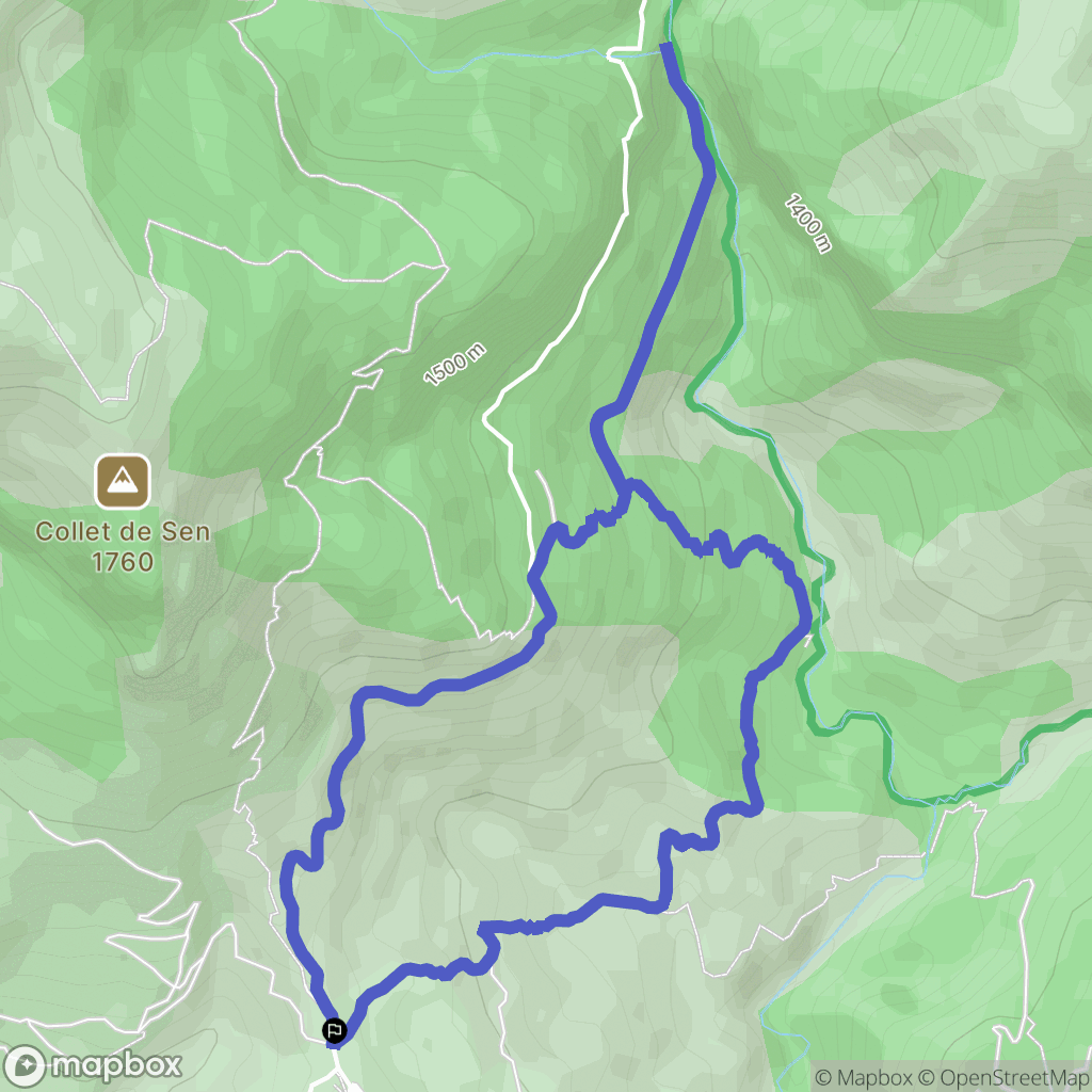 Châteauneuf-d'Entraunes : carte du parcours de randonnée - France