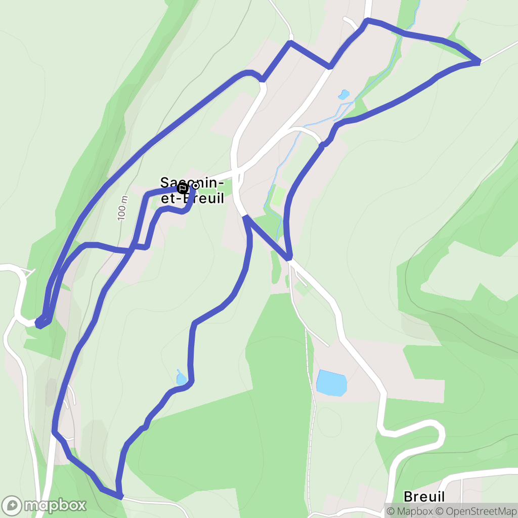 Saconin-et-Breuil : carte du parcours de randonnée - France