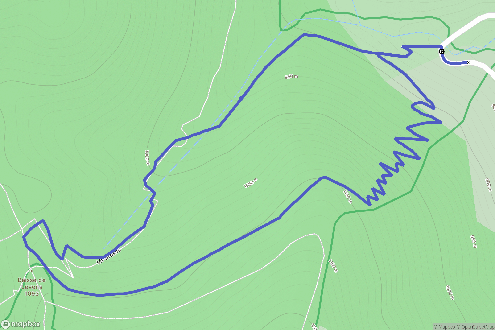 Breil-sur-Roya : carte du parcours de randonnée - France