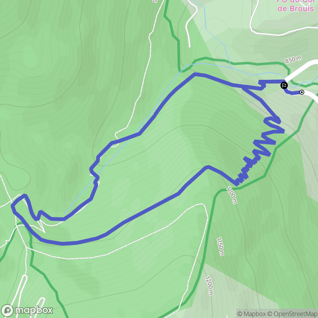 Breil-sur-Roya : carte du parcours de randonnée - France