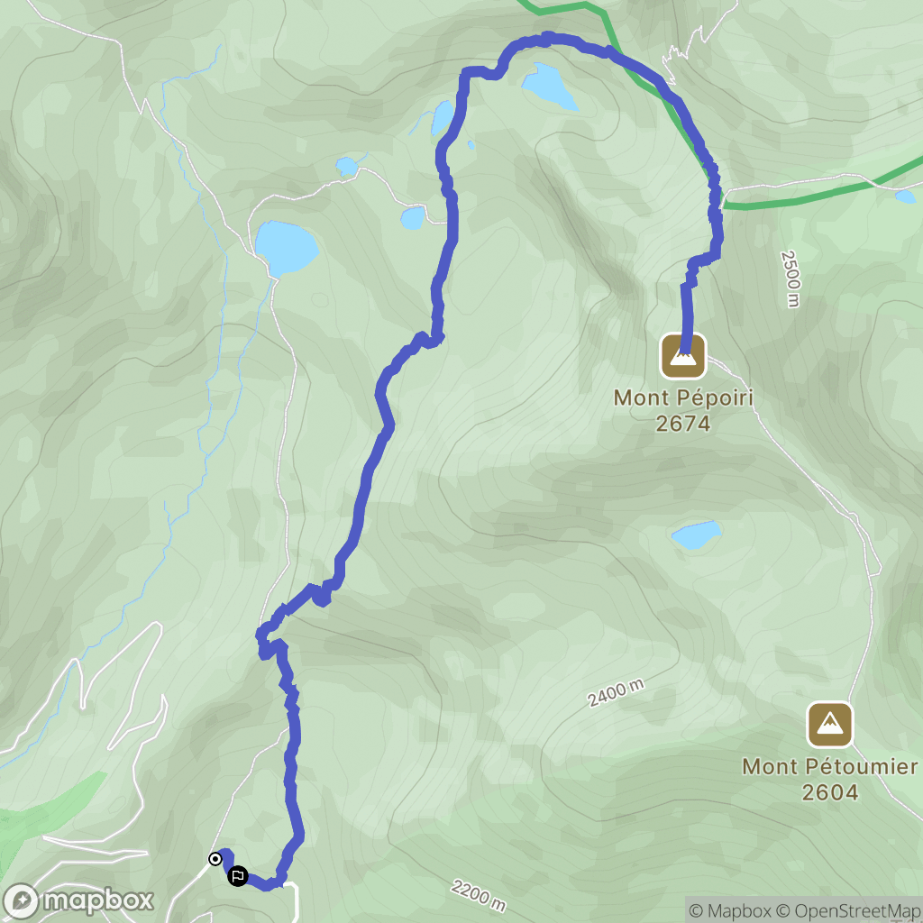 Valdeblore : carte du parcours de randonnée - France