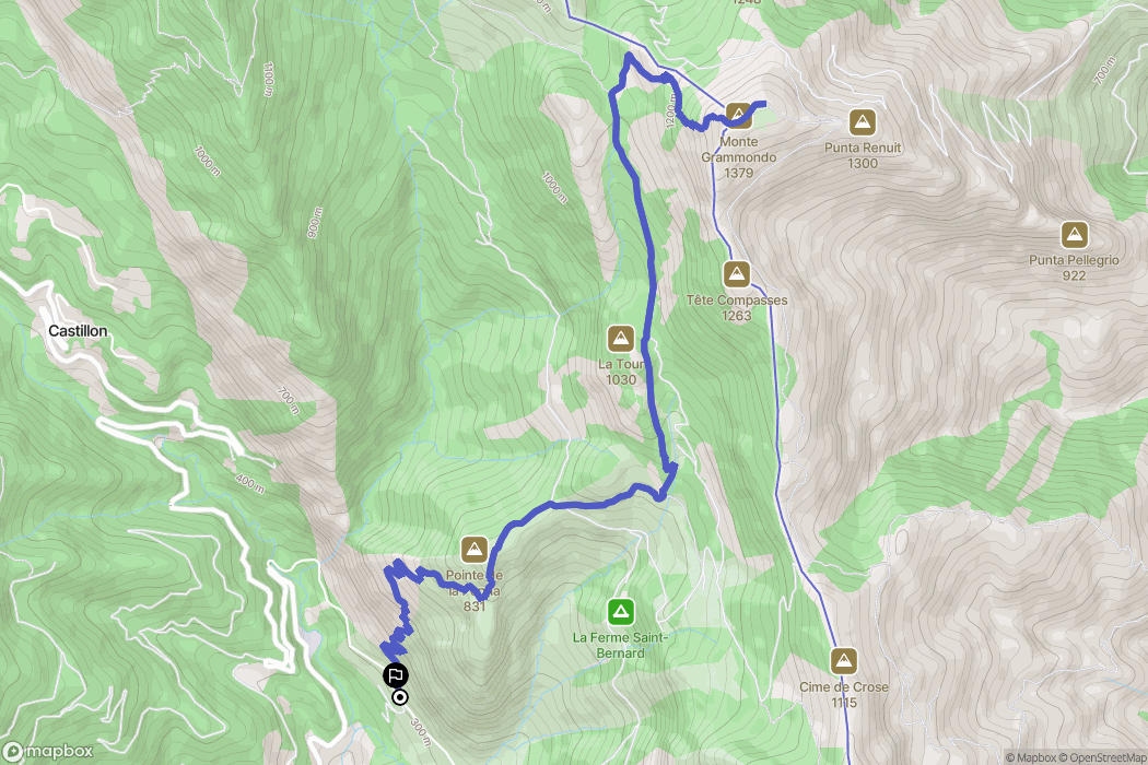Castellar : carte du parcours de randonnée - France