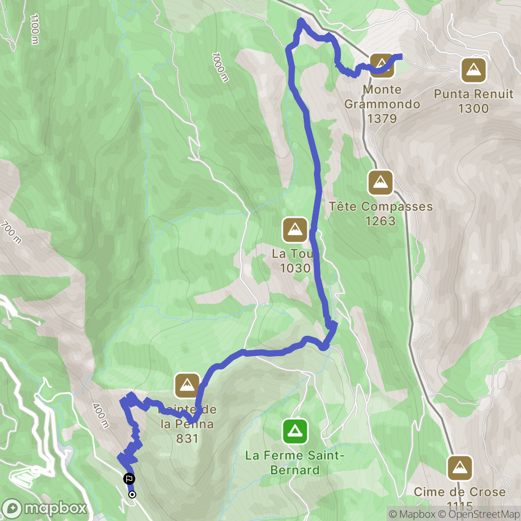 Castellar : carte du parcours de randonnée - France