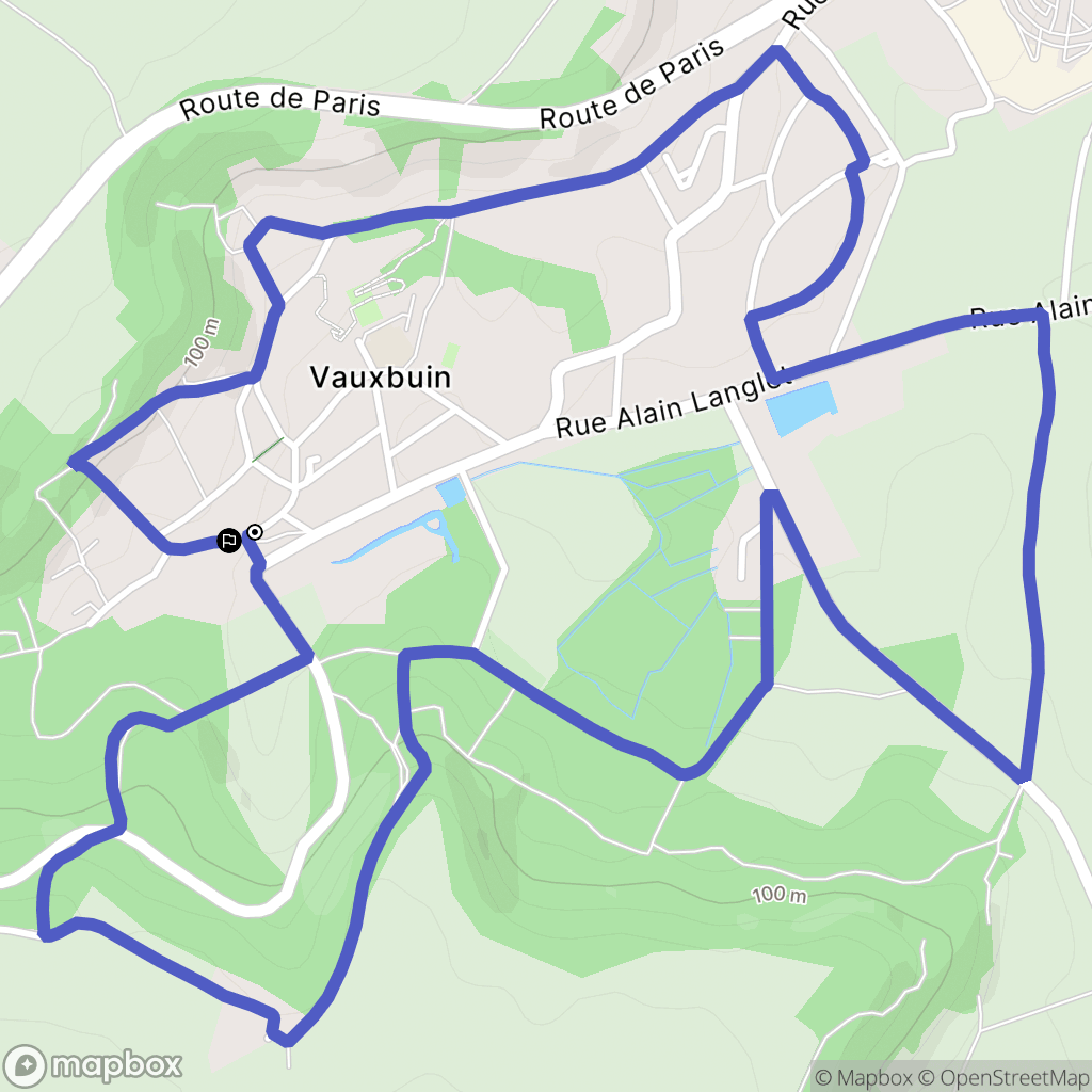Vauxbuin : carte du parcours de randonnée - France