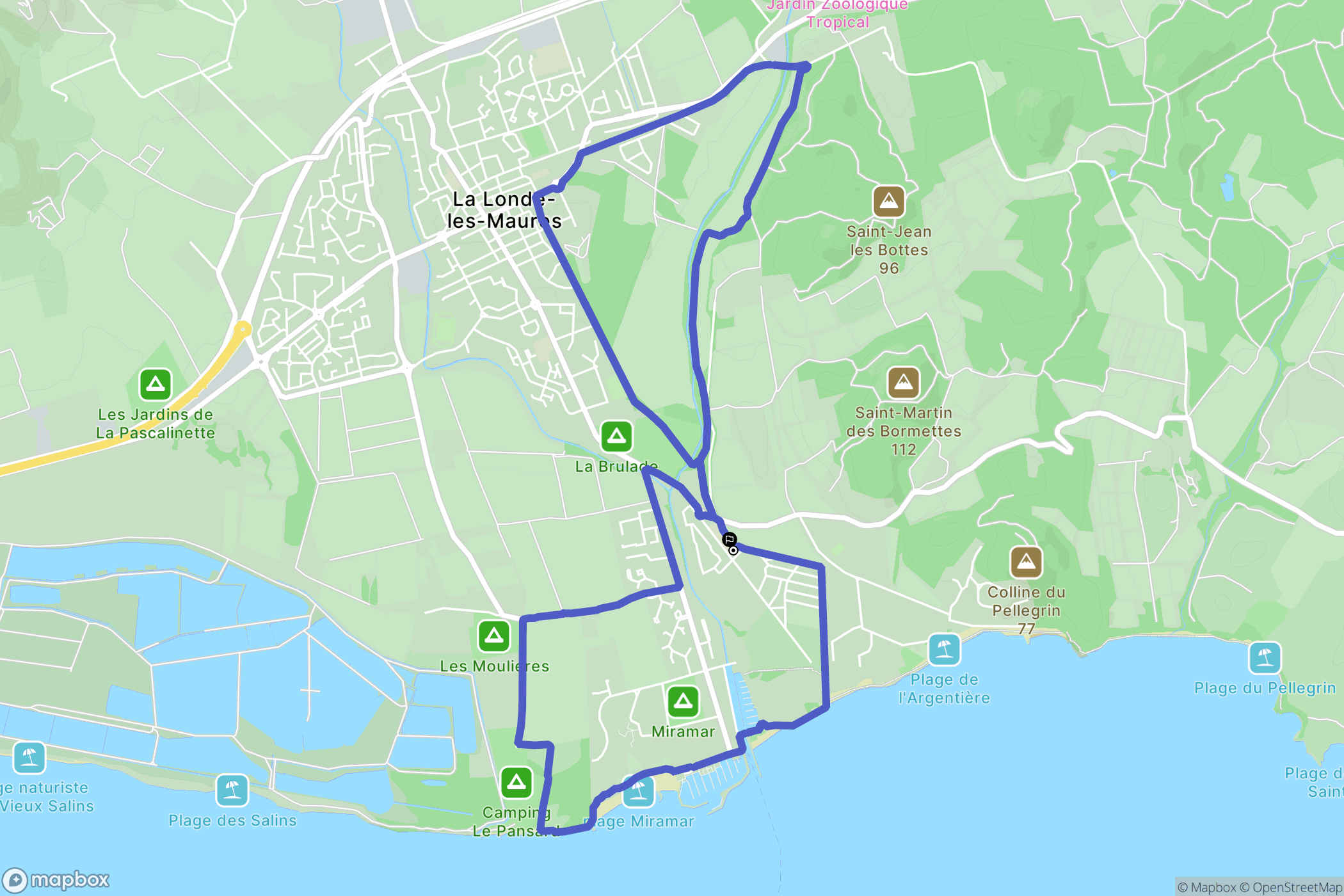 La Londe Les Maures : carte du parcours de randonnée - France