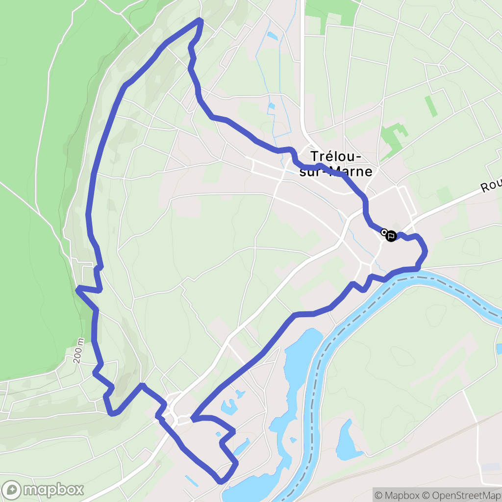 Trélou-sur-Marne : carte du parcours de randonnée - France