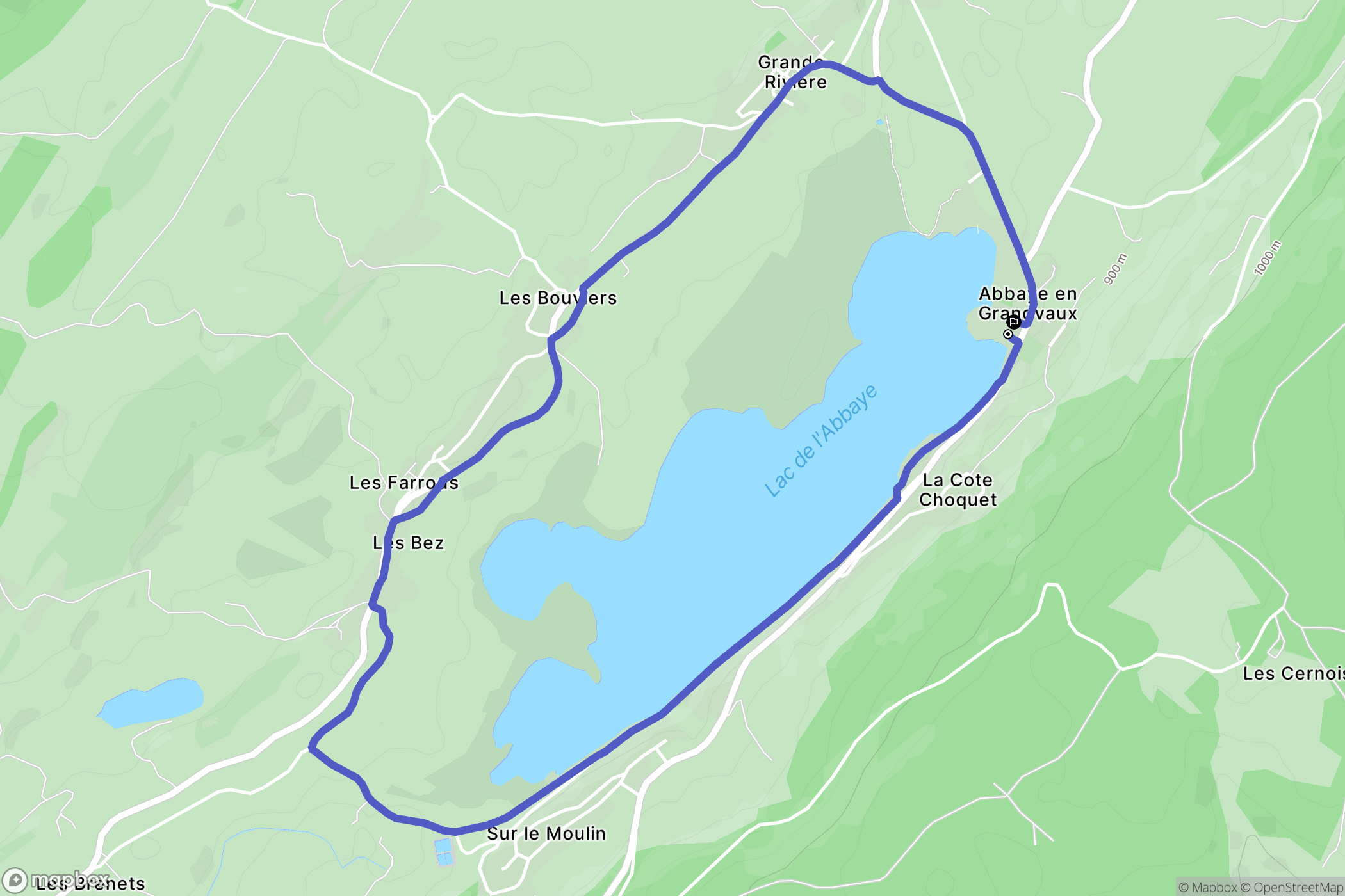 Grande-Rivière Château : carte du parcours de randonnée - France