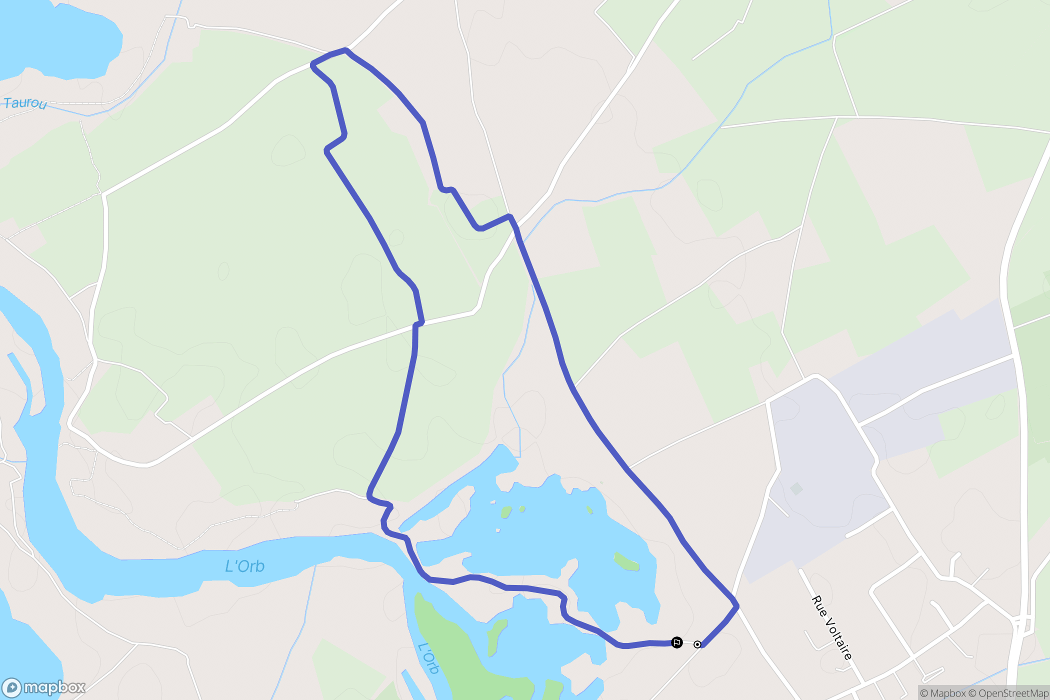 Thézan-lès-Béziers : carte du parcours de randonnée - France