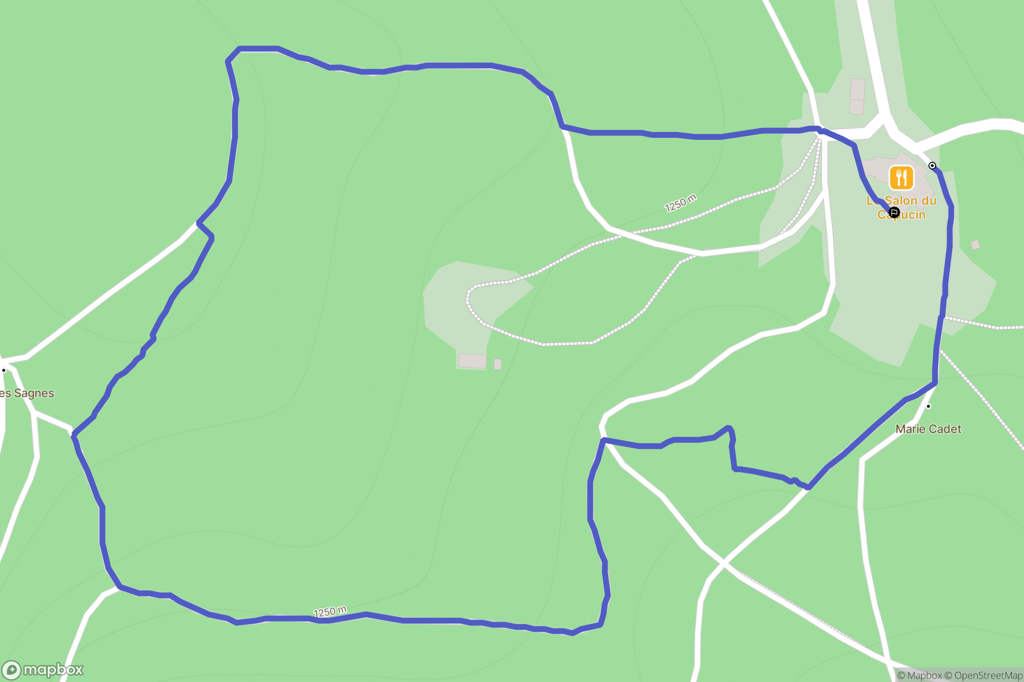 Mont-Dore : carte du parcours de randonnée - France