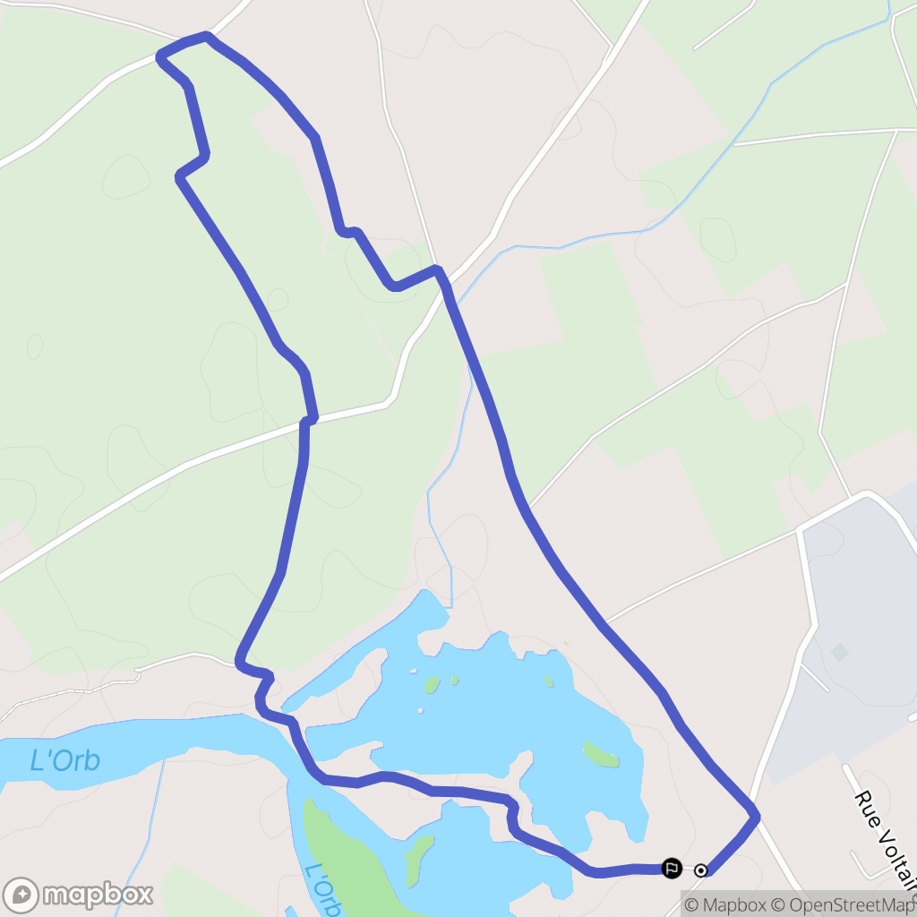 Thézan-lès-Béziers : carte du parcours de randonnée - France