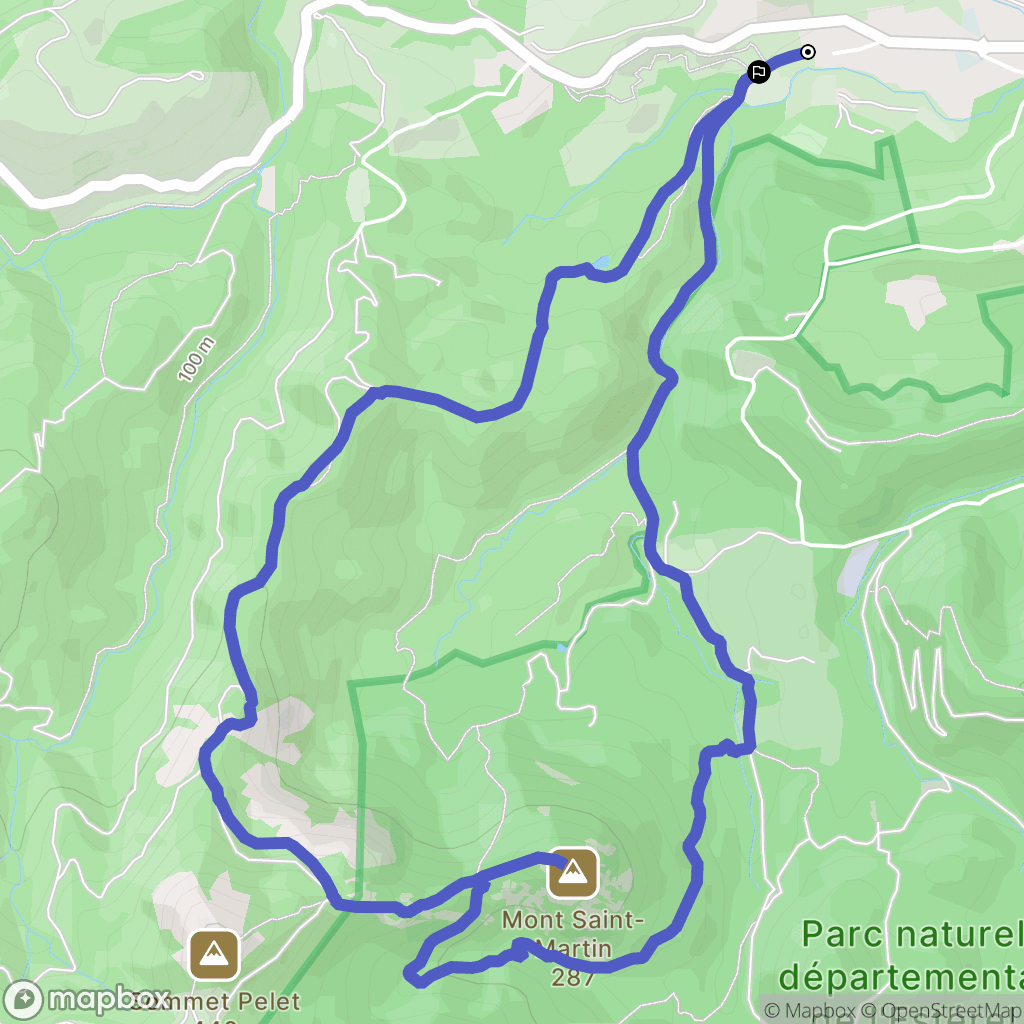 Mandelieu-la-Napoule : carte du parcours de randonnée - France