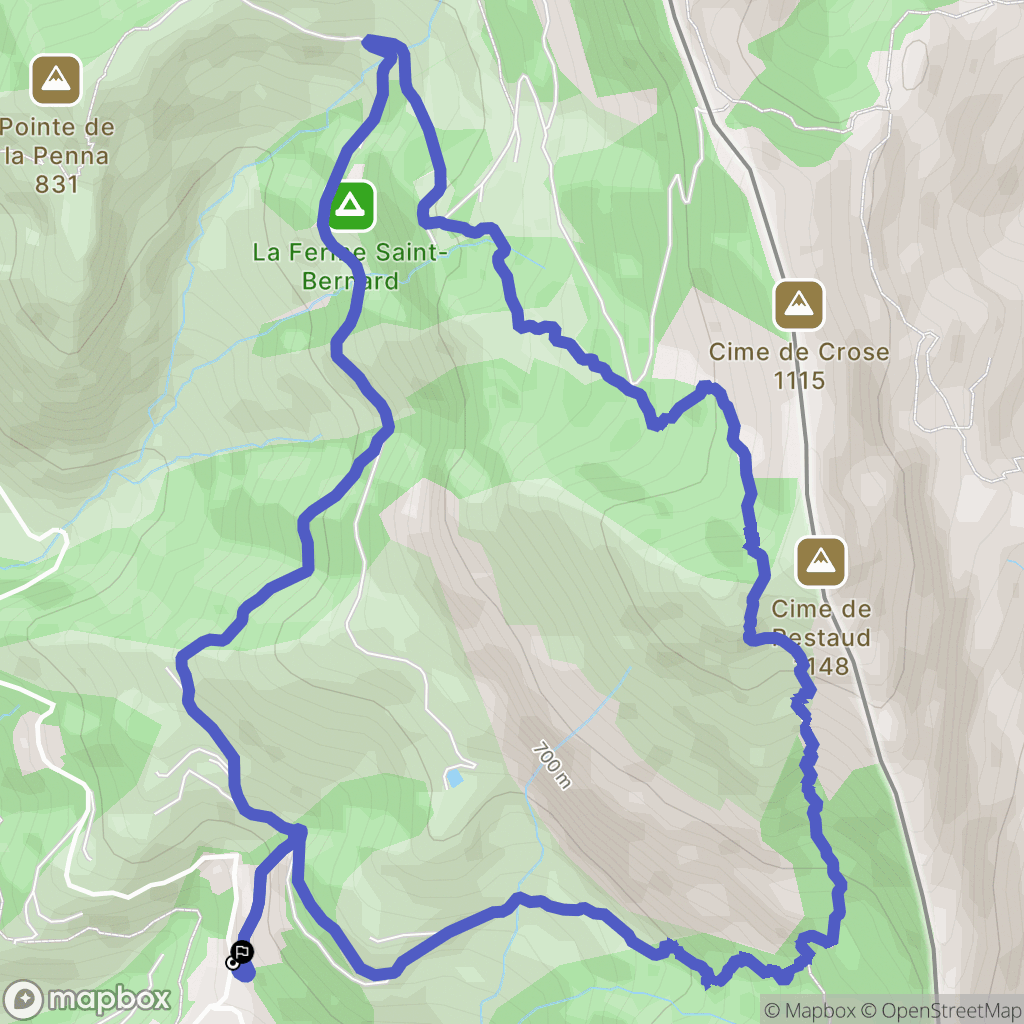 Castellar : carte du parcours de randonnée - France