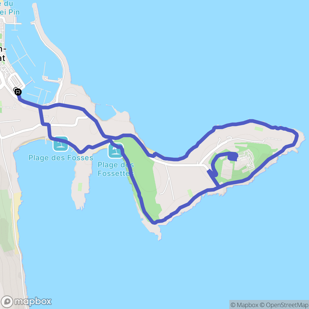 Saint-Jean-Cap-Ferrat. : carte du parcours de randonnée - France