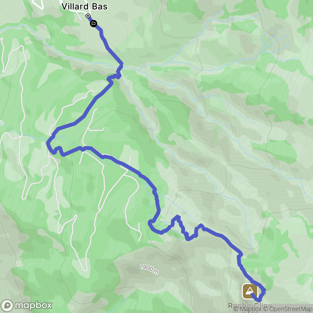 Allos : carte du parcours de randonnée - France