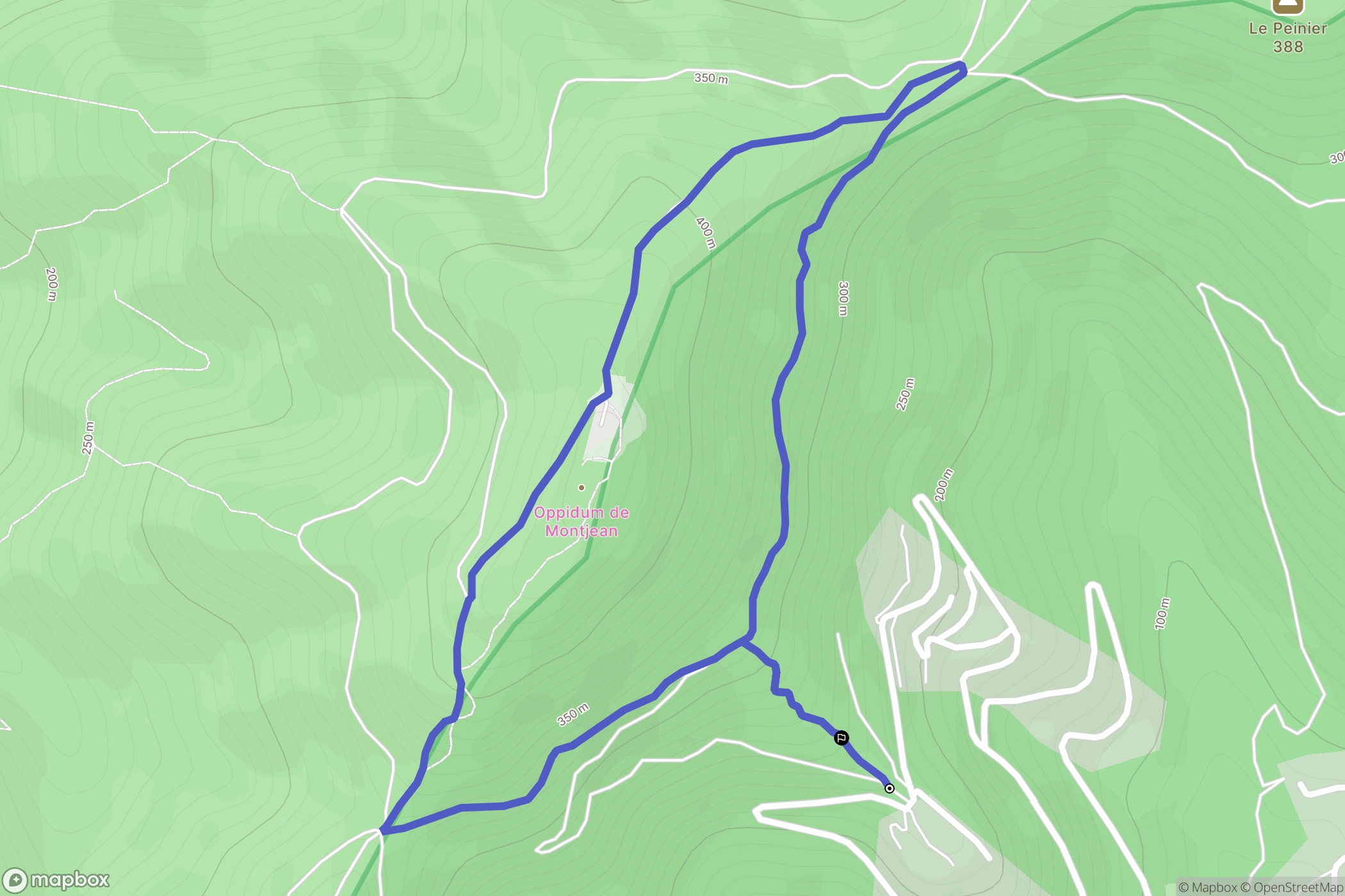 Cavalaire sur Mer : carte du parcours de randonnée - France