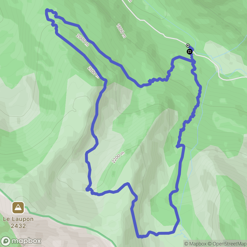Colmars : carte du parcours de randonnée - France