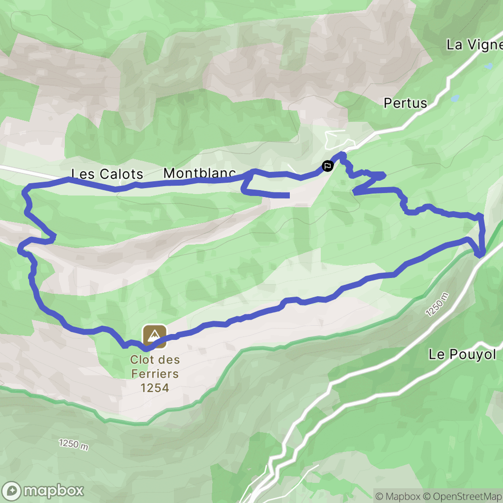 Val-de-Chalvagne : carte du parcours de randonnée - France