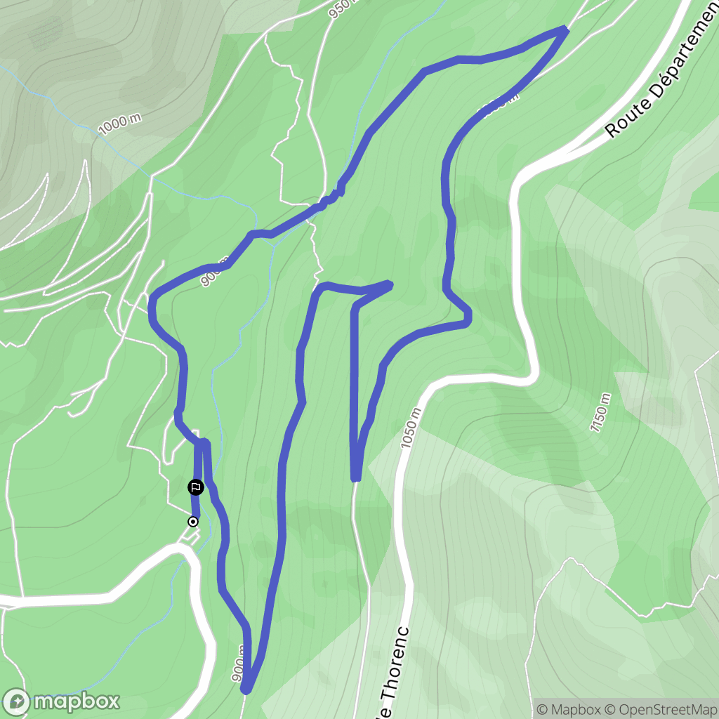 Saint-Vallier-de-Thiey : carte du parcours de randonnée - France