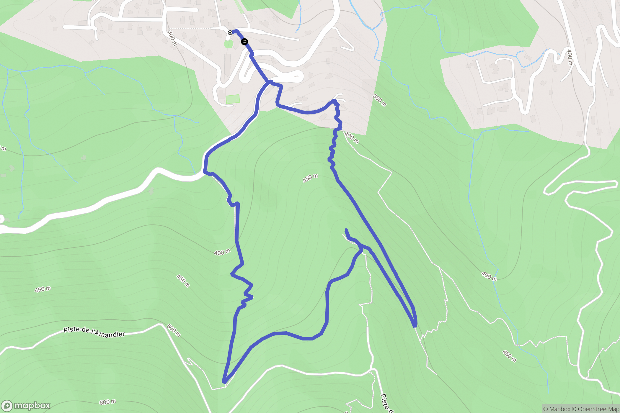 Saint-Blaise : carte du parcours de randonnée - France