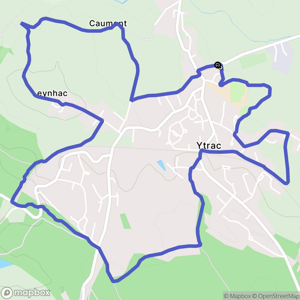 Ytrac : carte du parcours de randonnée - France