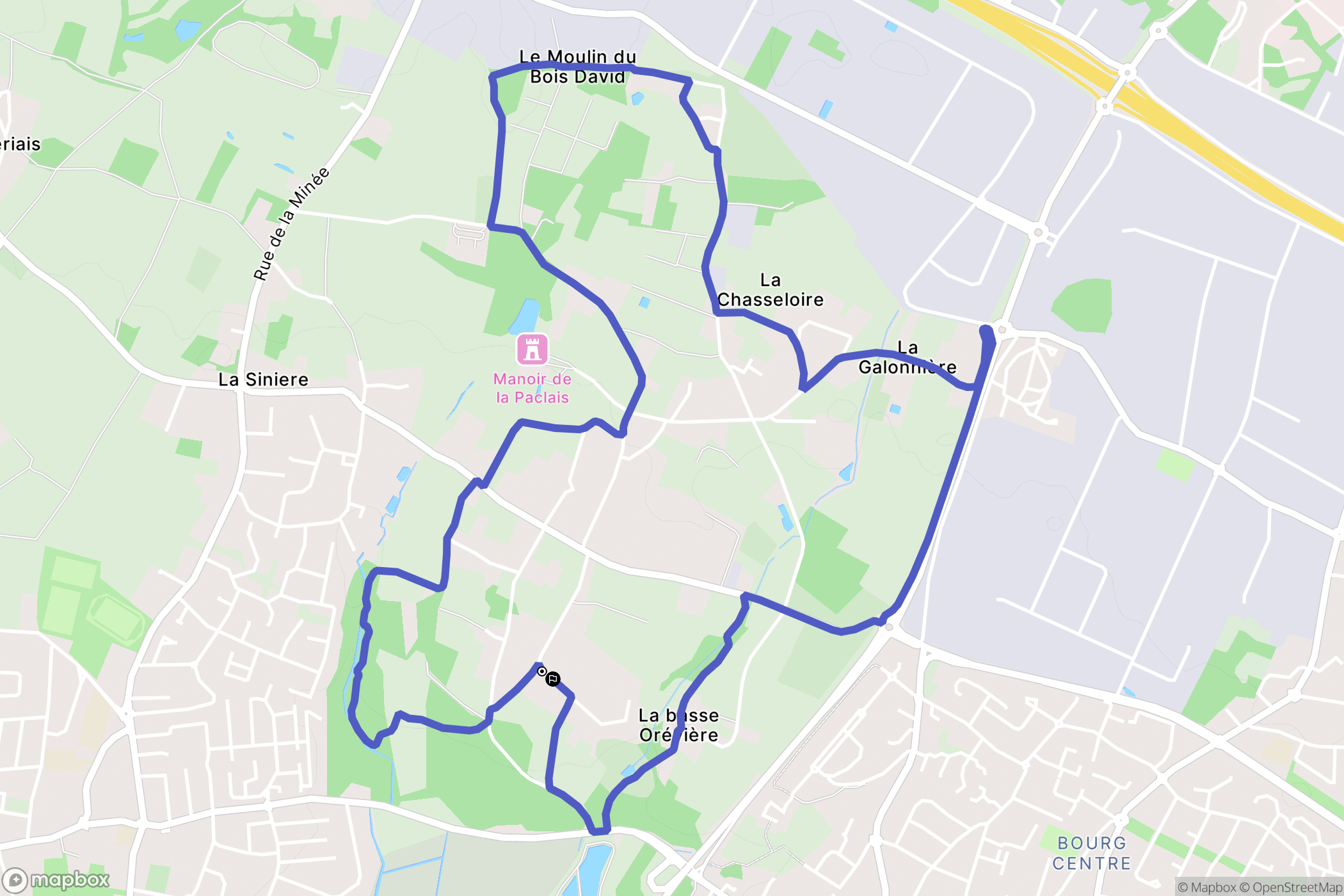 Saint-Herblain : carte du parcours de randonnée - France