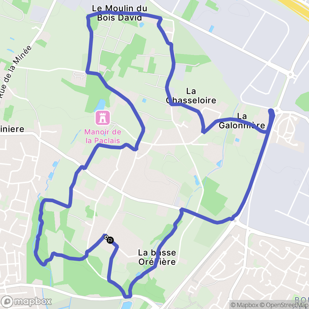 Saint-Herblain : carte du parcours de randonnée - France