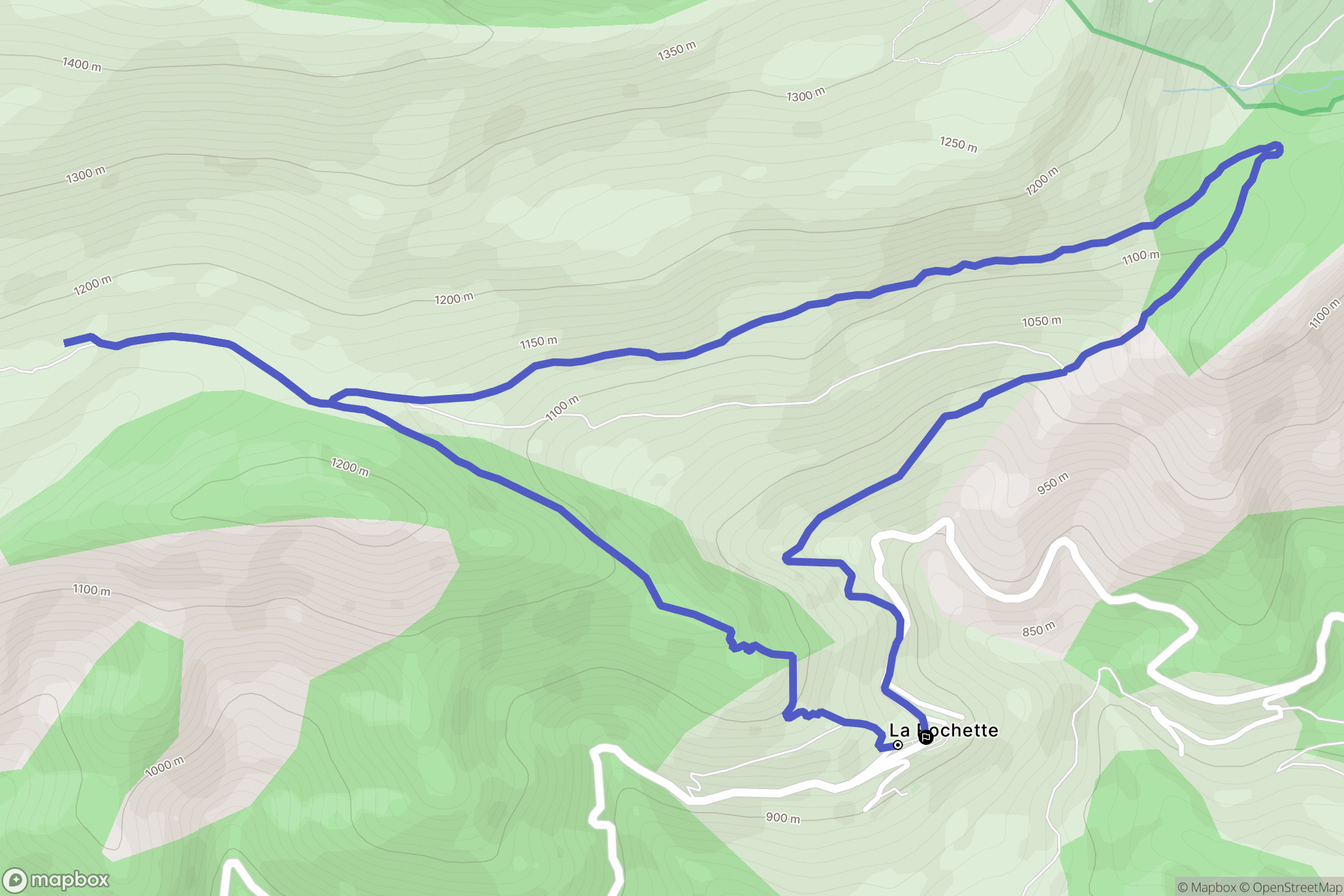 La Rochette : carte du parcours de randonnée - France