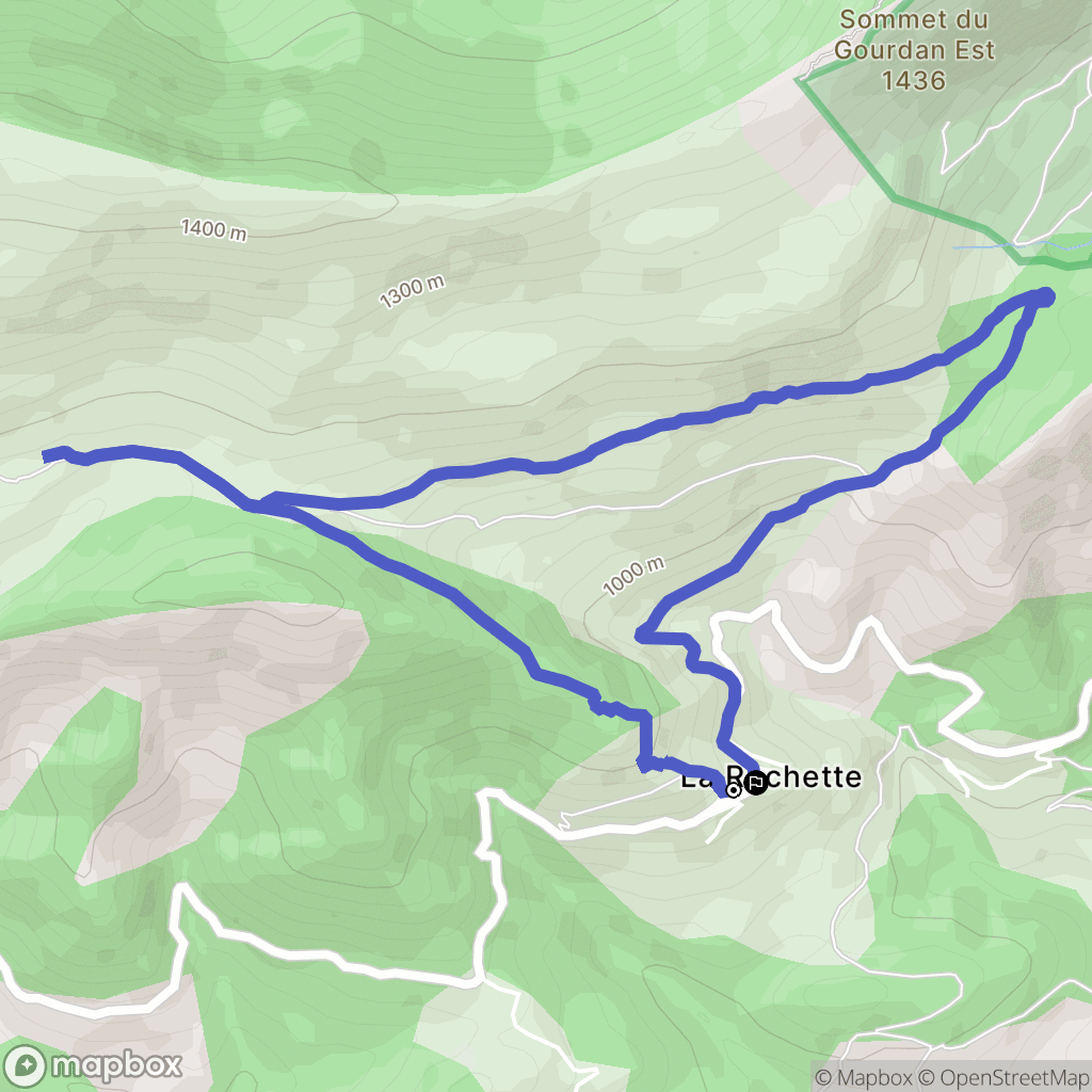 La Rochette : carte du parcours de randonnée - France