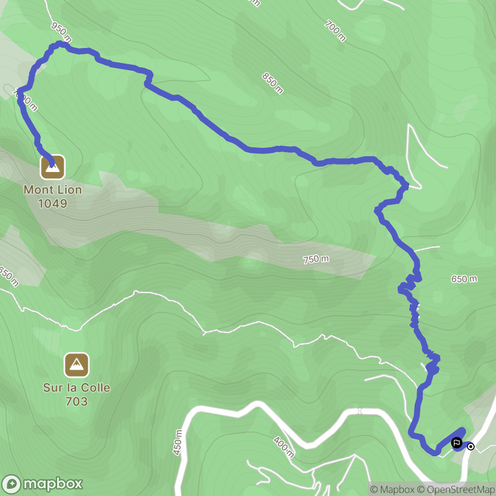 Gilette : carte du parcours de randonnée - France