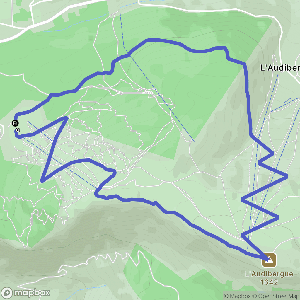 Caille : carte du parcours de randonnée - France
