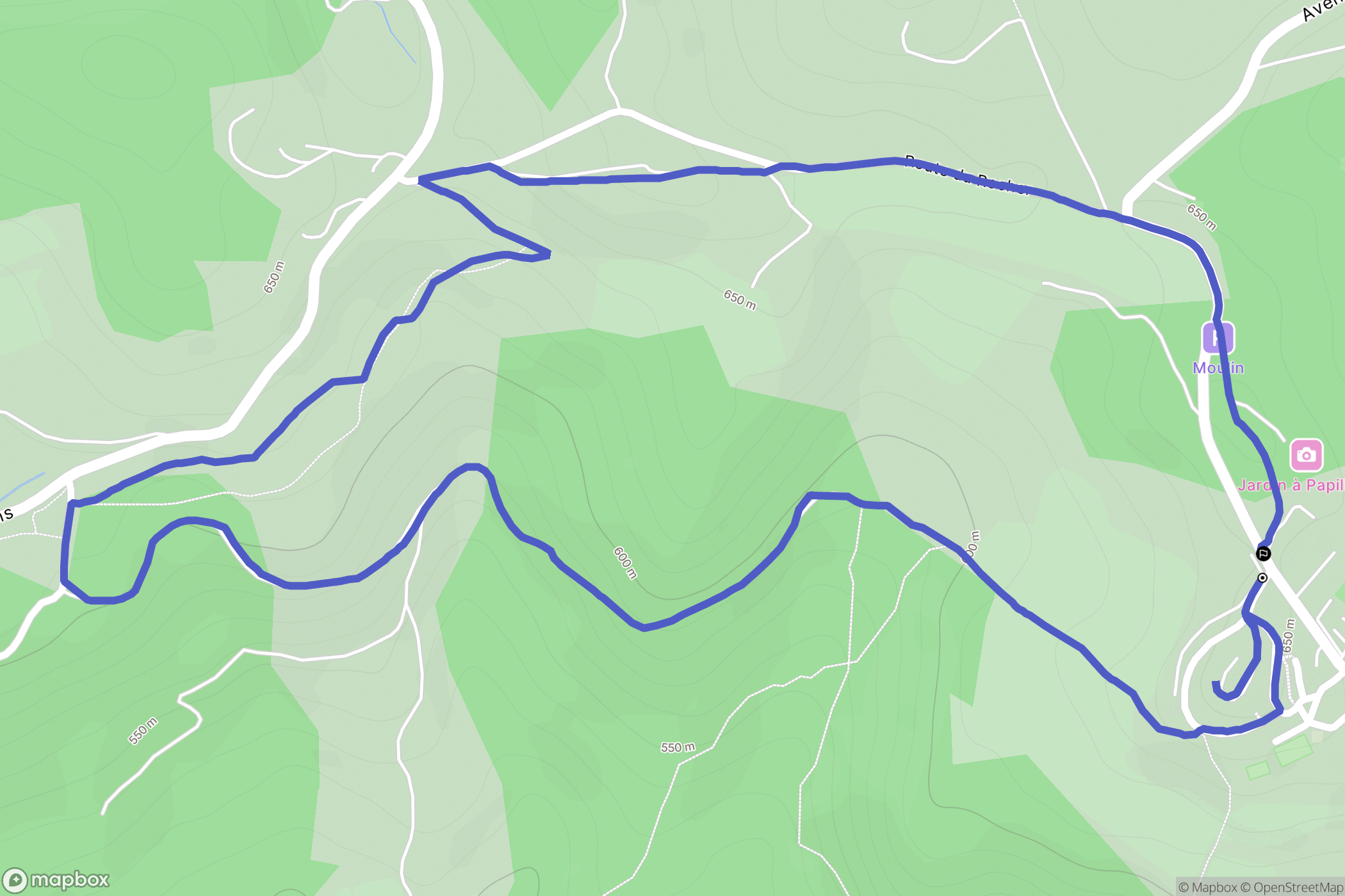 Montfuron : carte du parcours de randonnée - France