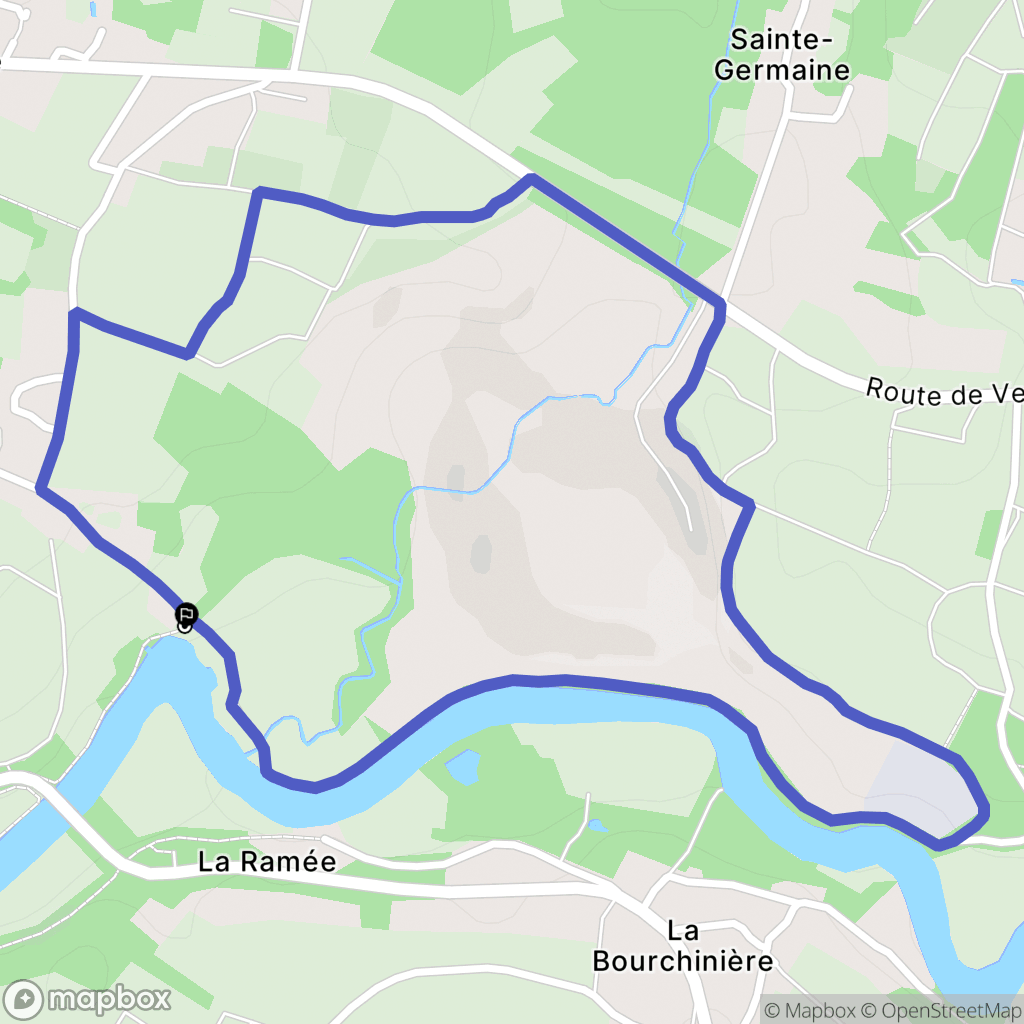 Vertou : carte du parcours de randonnée - France