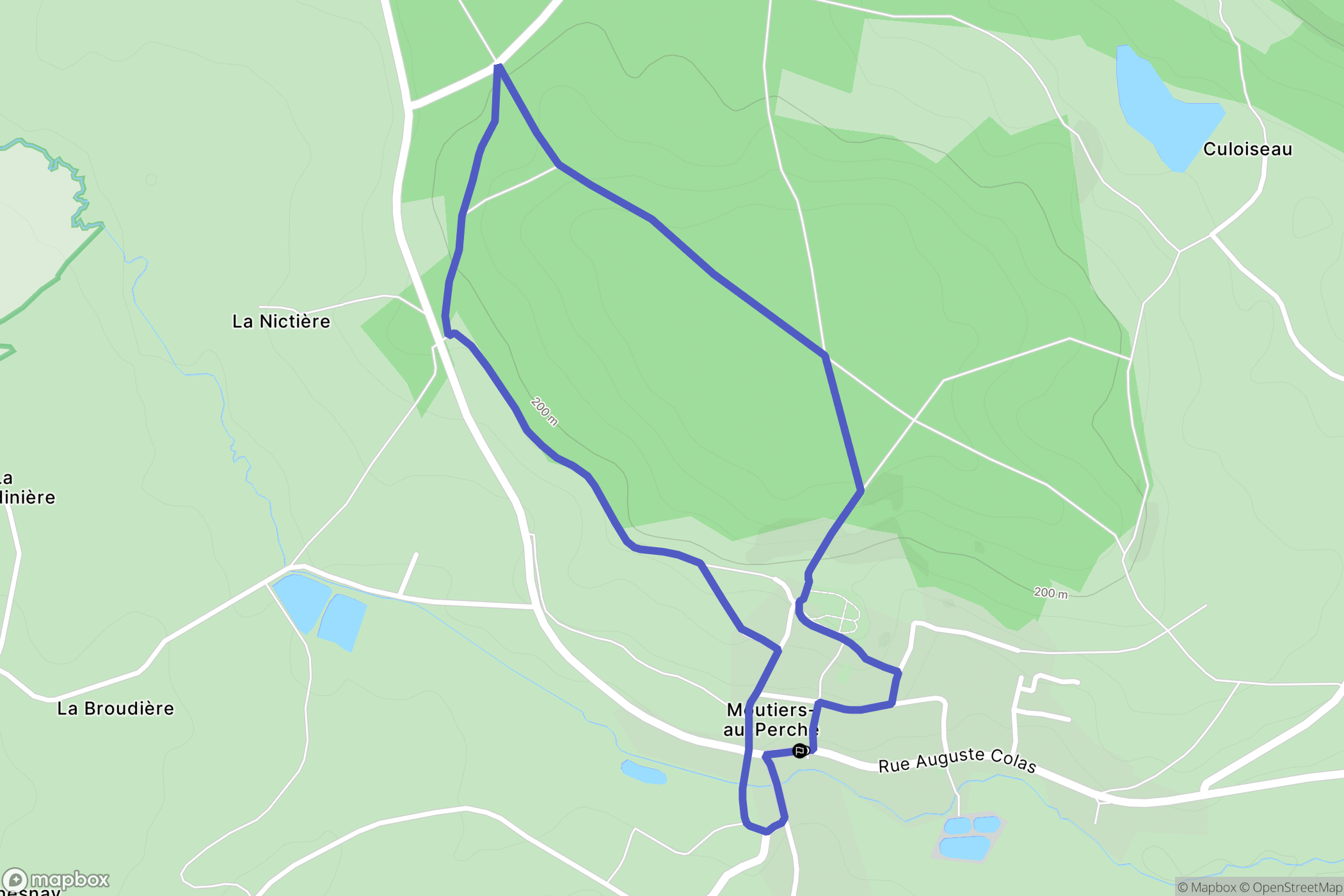Moutiers-au-Perche: routekaart voor buitenactiviteiten - France
