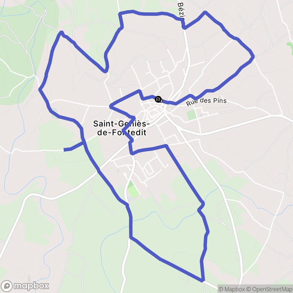 Saint-Geniès-de-Fontedit : carte du parcours de randonnée - France